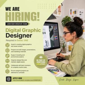 Digital Graphic Designer Required in Dubai