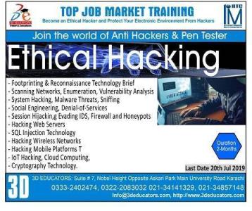 ETHICAL HACKING TRAINING - 3D Educators