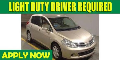 LIGHT DUTY DRIVER REQUIRED