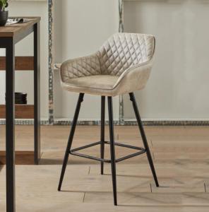 Velvet Modern Bar Stools Height Chairs