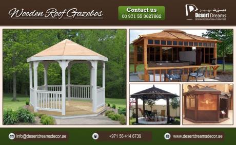 Wooden Roof Gazebos in Dubai, Abu Dhabi, Al-Ain, UAE.