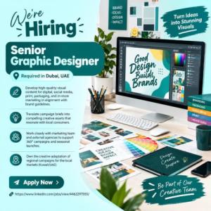 Senior Graphic Designer Required in Dubai