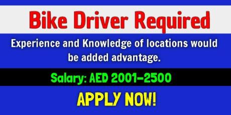 Bike Driver With Shipping Experience