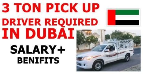 3 TON PICK UP DRIVER REQUIRED IN DUBAI