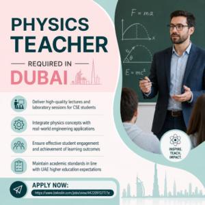 Physics Teacher Required in Dubai