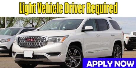 Light Vehicle Driver Required