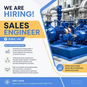 Sales Engineer Required in Dubai