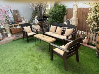 Outdoor sofa set lounge 5 seat 3+1+1