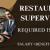 Restaurant Supervisor Required in Dubai -