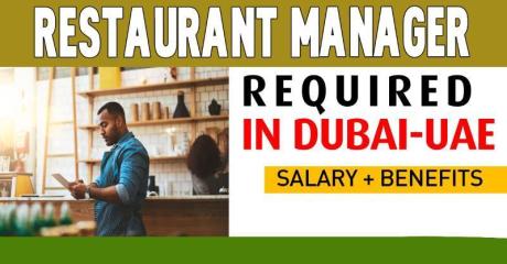 Restaurant Manager Required in Dubai