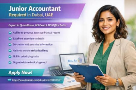 Junior Accountant Required in Dubai