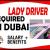 LADY DRIVER REQUIRED IN DUBAI