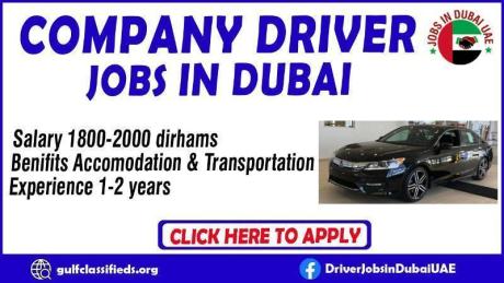 COMPANY DRIVER JOBS IN DUBAI