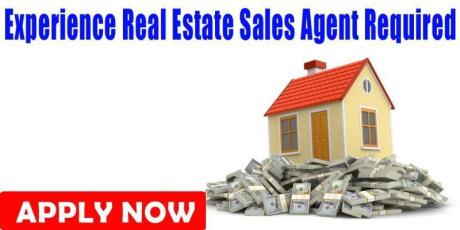 Experience Real Estate Sales Agent Required