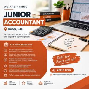Junior Accountant Required in Dubai