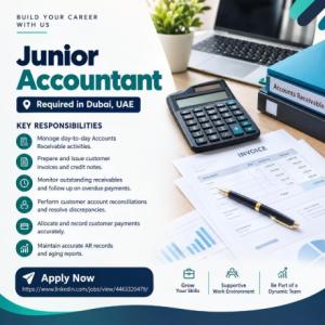 Junior Accountant Required in Dubai