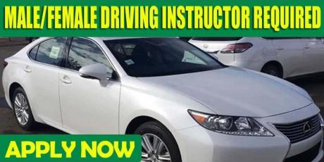 MALE DRIVING INSTRUCTOR REQUIRED