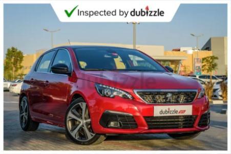 AED858/month | 2018 Peugeot 308 GT-Line 1.6L | Full Peugeot Service History | Warranty + Service