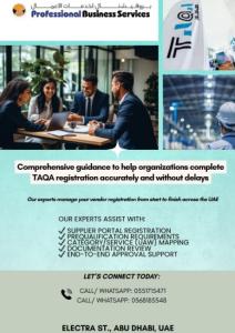 Trusted TAQA Vendor Registration Consultants for UAE Enterprises