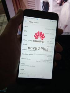 Huawei Nova 2 plus *dual sim* 4GB Ram & 128GB storage Mobile with charging cable only - Dubai