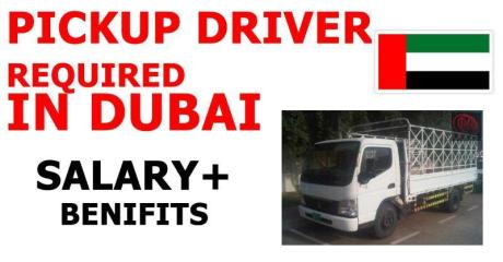 PICKUP DRIVER REQUIRED IN DUBAI