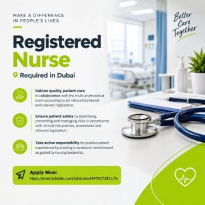 Registered Nurse Required in Dubai