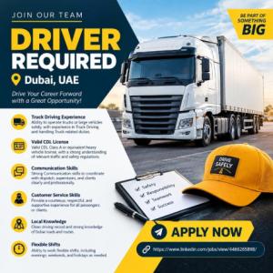 Driver Required in Dubai