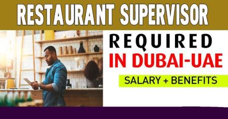 Restaurant Supervisor Required in Dubai