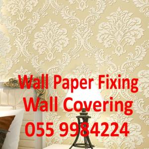 Wallpaper fixing Wall covering Dubai Sharjah Ajman
