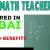 Math Teacher Required in Dubai