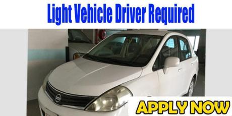 Light Vehicle Driver Required