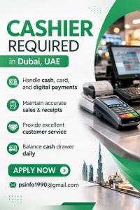 Cashier Required in Dubai