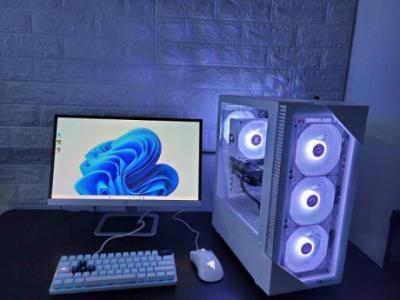 Complete White Gaming PC Setup