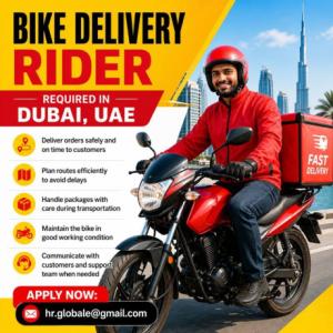 Bike Delivery Rider Required in Dubai