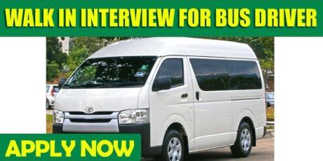 WALK IN INTERVIEW FOR BUS DRIVER