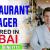 Restaurant Manager Required in Dubai