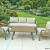 Sofa set aluminium beige rope style