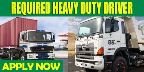 REQUIRED HEAVY DUTY DRIVER