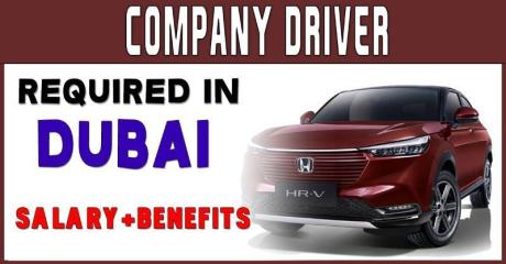 COMPANY DRIVER Required in Dubai -