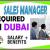 Sales Manager Required in Dubai