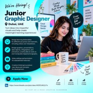 Junior Graphic Designer Required in Dubai