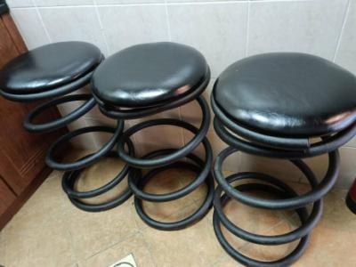 3pcs Spring chair (Black)