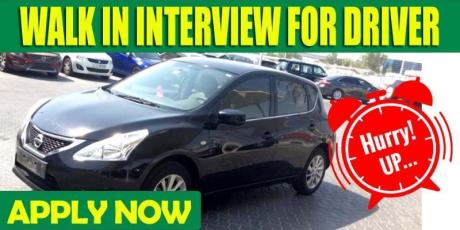 WALK IN INTERVIEW FOR DRIVER