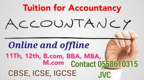 Tuition for Accountancy available online and offline